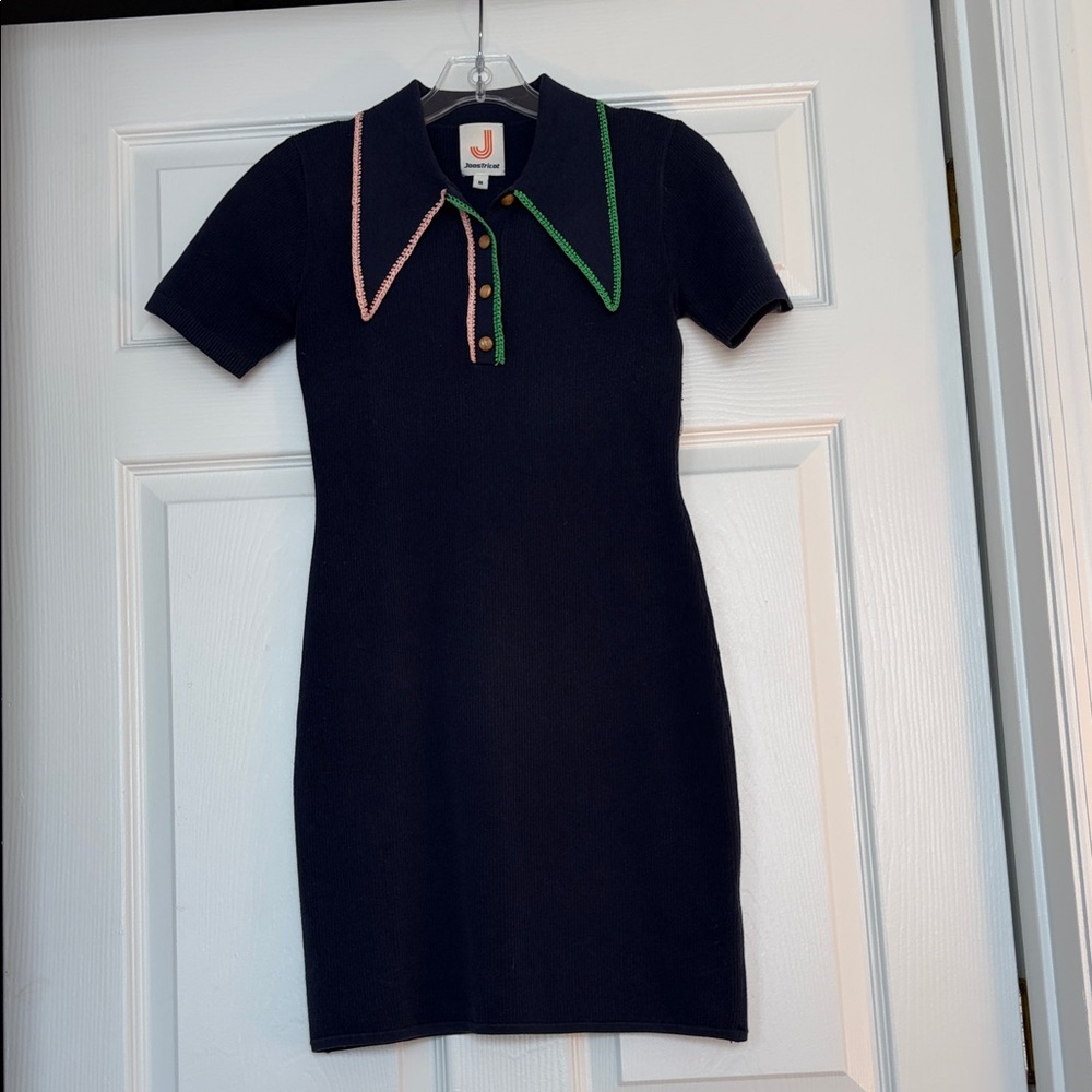 Stylish Mini Dress with Pink and Green Details
